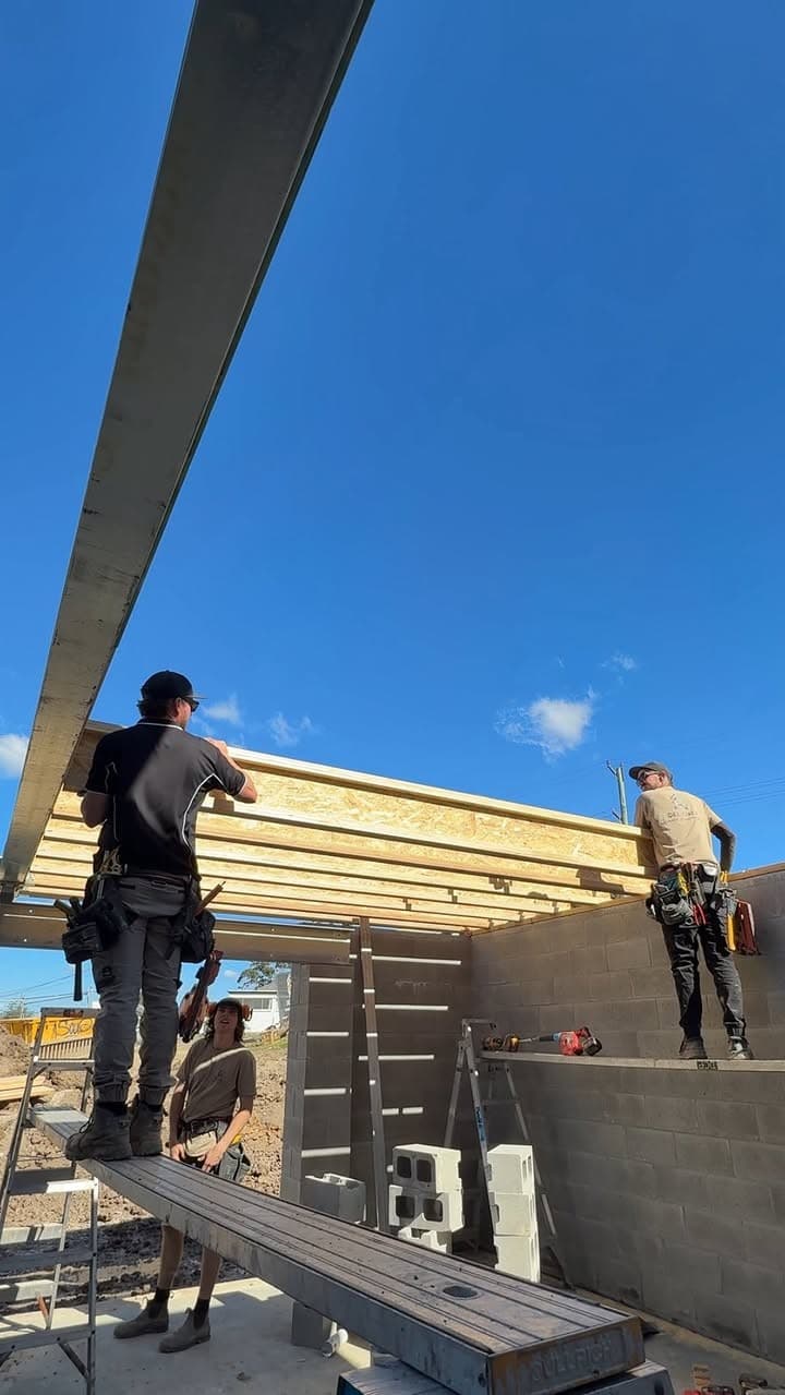 The subfloor going in, September 2025