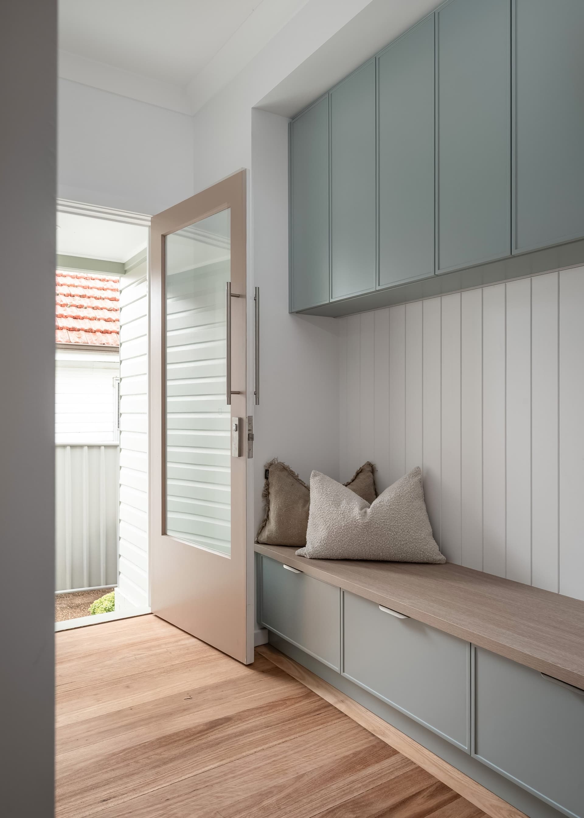 Built-in drop zone by the back door